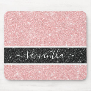 Girly Rosa Glitter Mousepad Musmatta