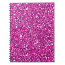 Girly Rosa Glitter Ombre Gnistra Anteckningsbok