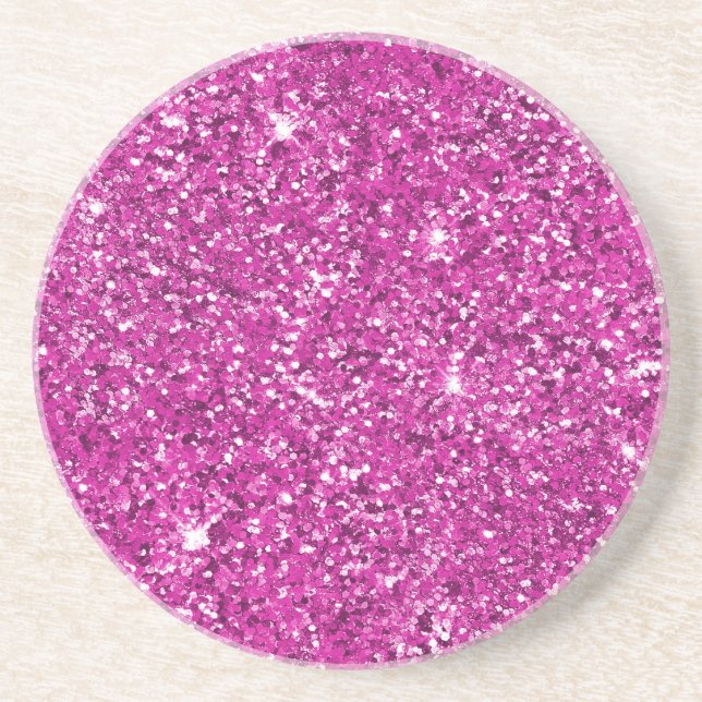 Girly Rosa Glitter Ombre Gnistra Underlägg (Framsidan)