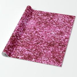 Girly Rosa Glitter Presentpapper