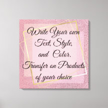 Girly rosa Glitter Skriva din egen text.