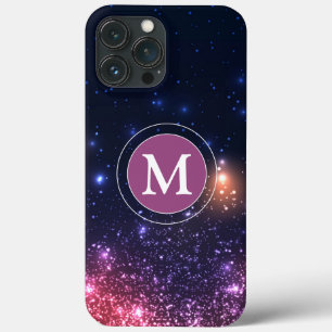 Girly Rosa Glitter Sparkly Monogram