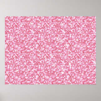 Girly Rosa Glitter tryckt Poster