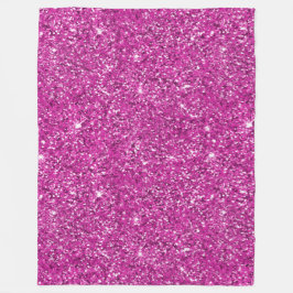 Girly Rosa Glitzy Glitter Fleecefilt