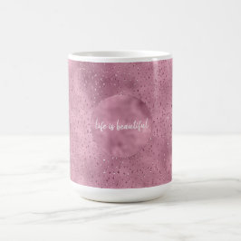 Girly Rosa Glitzy Glitter Gnistra personlig Kaffemugg