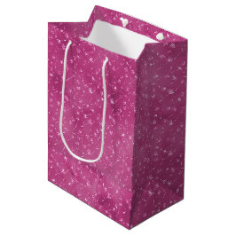 Girly Rosa Gnistra Glitter Flowers