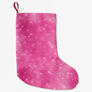 Girly Rosa Gnistra Liten Julstrumpa