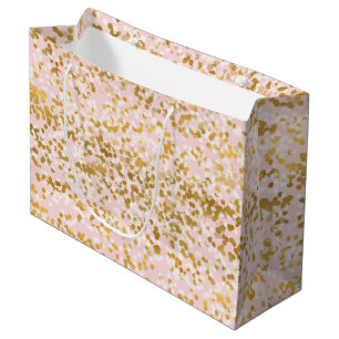 Girly Rosa Guld White Confetti