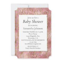 Girly Rosa Guld Zebra tryck