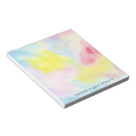 Girly Rosa Gult Blue Tie Dye Anteckningsblock