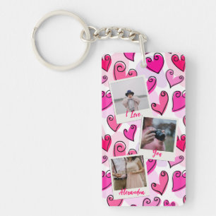 Girly Rosa Hearts Cute Romantic Valentine Photo
