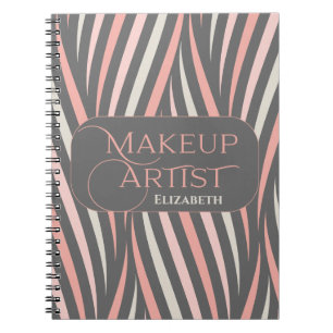 Girly Rosa Makeup Artist Professionell Anteckningsbok