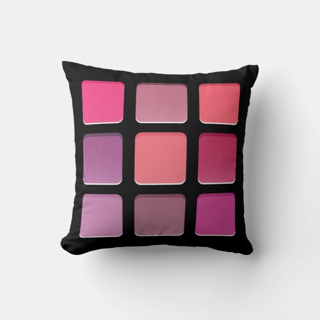 Girly Rosa Makeup Modern Kudde (Framsida)