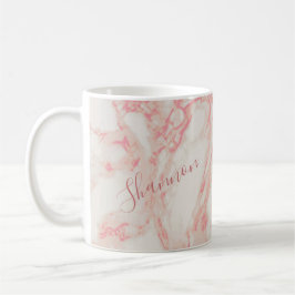 Girly Rosa MarLED Vacker, eget namn Kaffemugg