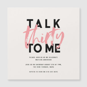 Girly rosa modern minimal typografi 30:e
