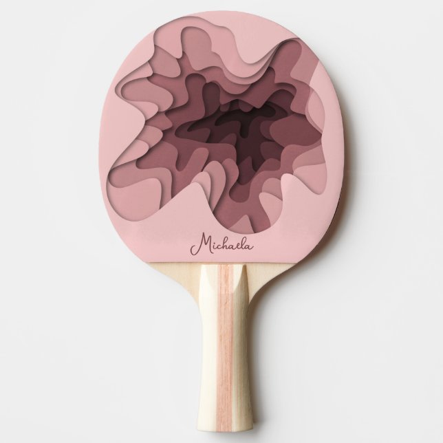 Girly Rosa Modern Personlig Pingisracket (Framsidan)