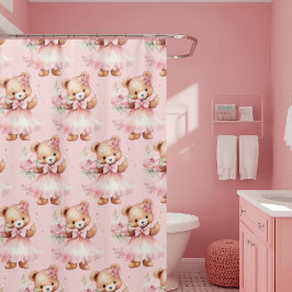 Girly Rosa Nalle Visar gardiner