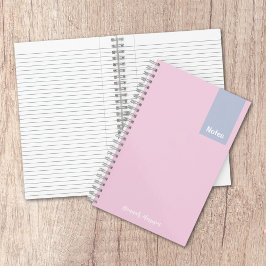 Girly Rosa och Lila Monogrammed Namn Notes
