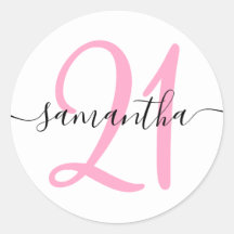 Girly Rosa Personlig 21