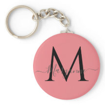 Girly Rosa Personlig Monogram