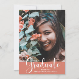 Girly Rosa Photo Studenten Photo Party Meddelande