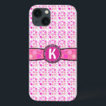 Girly Rosa Polka Dot Monogram Mönster<br><div class="desc">Den här söta,  gigantiska designen visar rosa polka dots och ett utrymme som du kan anpassa/anpassa. Lägg bara till ditt eget monogram/inledning i fälten "Anpassa det". Det är en ljus,  färgstark,  söt mönster som skulle ge en underbar anpassningsbar för en snyggt,  trendig dam.</div>