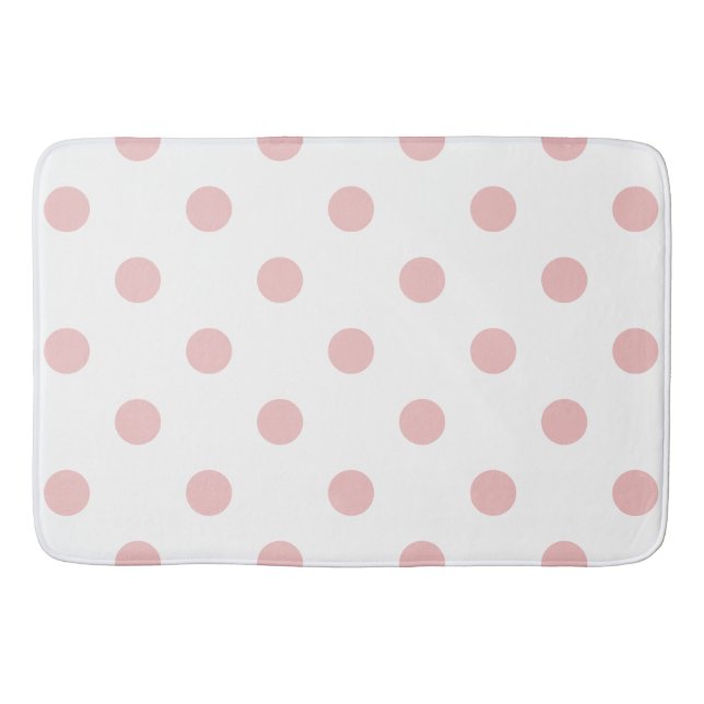 Girly Rosa Polka dots Badrumsmatta (Framsidan)