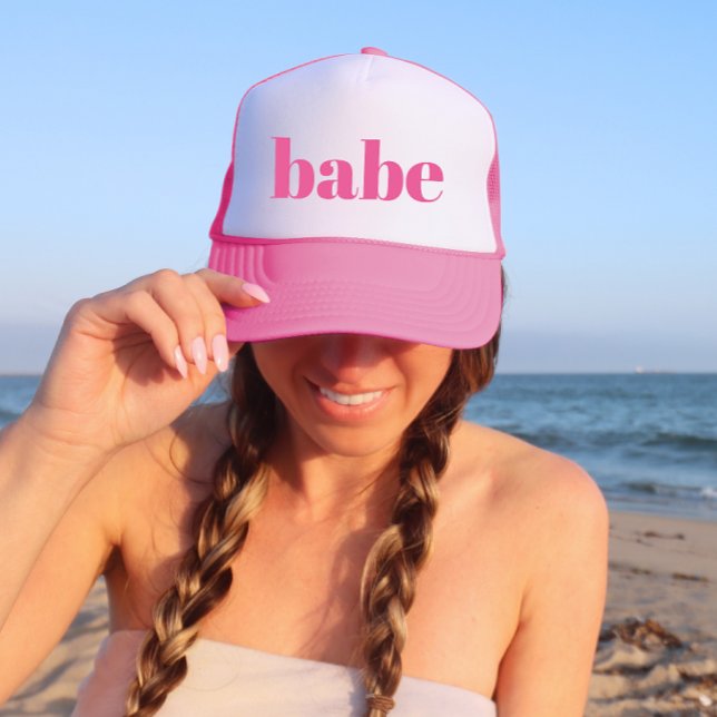Girly Rosa Retro minimalist Babe Bachelorette Keps (Skapare uppladdad)