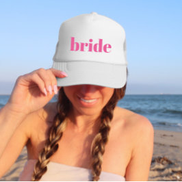 Girly Rosa Retro Modern Bride Bachelorette Keps