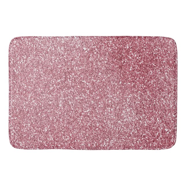 Girly Rosa ros Glitter Gnistra Badrumsmatta (Framsidan)