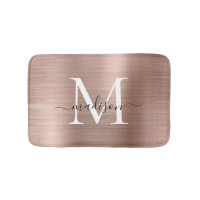 Girly Rosa ros Guld Monogram-skript, Brushed Metal