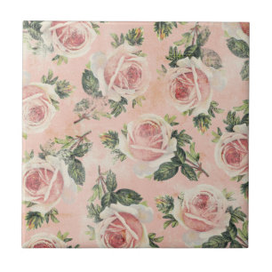 Girly Rosa ros Tile Kakelplatta