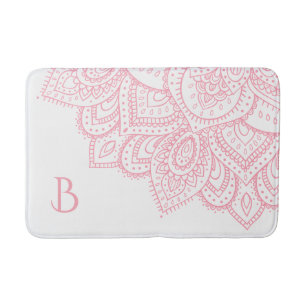 Girly Rosa Snöre Mandala Badrumsmatta
