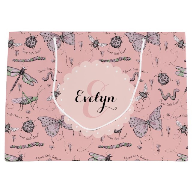 Girly  Rosa Sweet Little Critter Monogram (Framsidan)