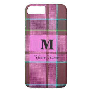 Girly rosa tartan plaid personlig