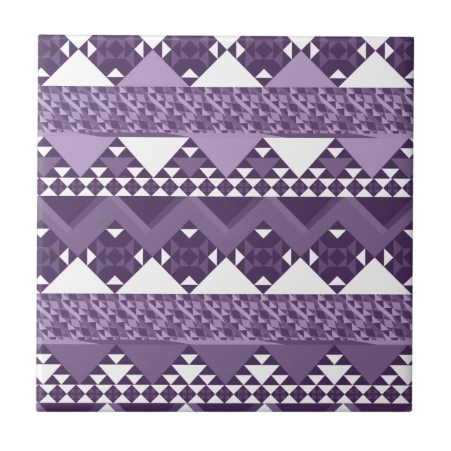 Girly Rosa Tribal Aztec Mönster Kakelplatta (Framsidan)