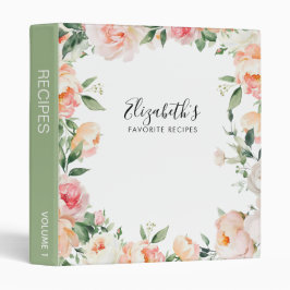Girly Rosa Watercolor Flowers Anpassningsbar Recip