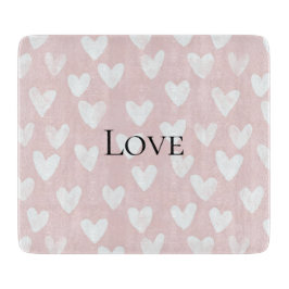 Girly Rosa White Hearts