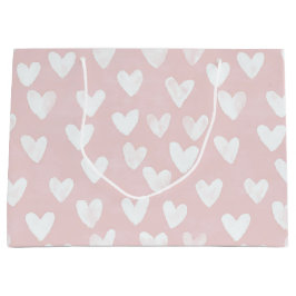 Girly Rosa White Hearts Birthday