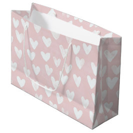 Girly Rosa White Hearts Birthday