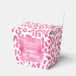 Girly Rosa White Leopard Spots Presentaskar