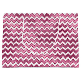Girly Rosa White Zigzag Rand