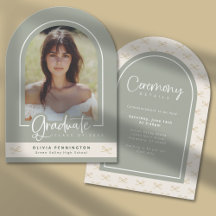 Girly Sage Grönt Photo Studenten-meddelande