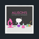 Girly Science Party Pappersservett<br><div class="desc">Känner du en tjej som kärlek science? Ett vetenskapligt tema, party, är perfekt för den lilla vetenskapsmannen i ditt liv! Gör det till en fantastisk-födelsedagsfest med Party Napkins i Girly Science designad av Enchantny Design Company. Dessa pappra blöjor har en labbinställning som är komplett med sak som ditt barn kan...</div>