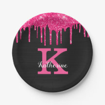Girly Shock rosa Black Glitter driver Monogram Nam