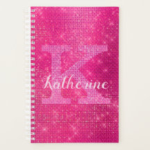 Girly Shock rosa Diamond Glam Gnistra Monogram Nam