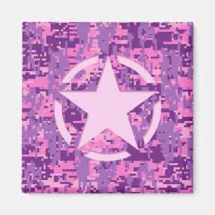 Girly Shock rosa Digital Camouflage Camo Magnet