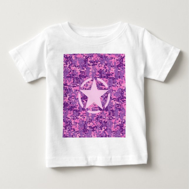 Girly Shock rosa Digital Camouflage Camo T-shirt (Framsida)