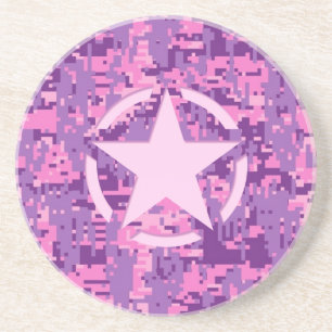 Girly Shock rosa Digital Camouflage Camo Underlägg