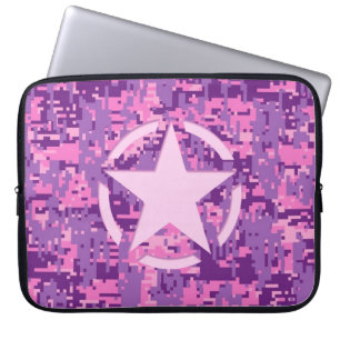 Girly Shock rosa Digital Camouflage Decor Laptop Sleeve
